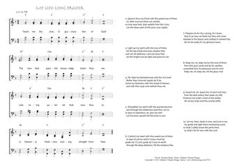 Hymn score of: Teach me thy love, O gracious Son of God! - My life-long prayer (Horatius Bonar/Johannes Thomas Rüegg)