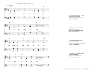 Hymn score of: Saviour, I long to follow thee - Following Christ (James George Deck/Johannes Thomas Rüegg)