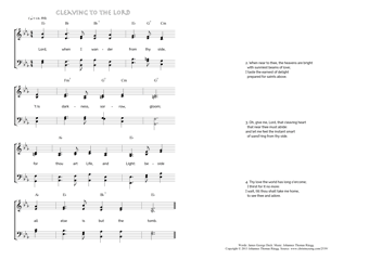 Hymn score of: Lord, when I wander from thy side - Cleaving to the Lord (James George Deck/Johannes Thomas Rüegg)