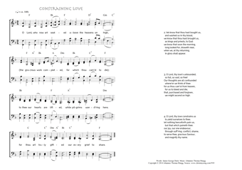Hymn score of: O Lord, who now art seated - Constraining love (James George Deck/Johannes Thomas Rüegg)