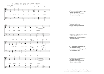 Hymn score of: O Lord, 'tis joy to look above (James George Deck/Johannes Thomas Rüegg)