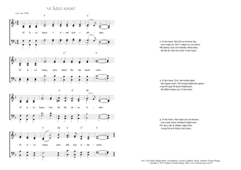Hymn score of: Vi äro hans i livet och i döden - Vi äro hans (Carl Johann Philipp Spitta/Torsten Lundberg/Johannes Thomas Rüegg)