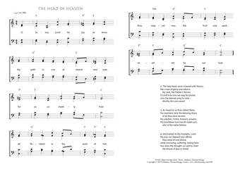 Hymn score of: O Jesus, Lord! 'tis joy to know - The Head in heaven (James George Deck/Johannes Thomas Rüegg)