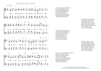 Hymn score of: When along life's thorny road - "Looking unto Jesus" (James George Deck/Johannes Thomas Rüegg)