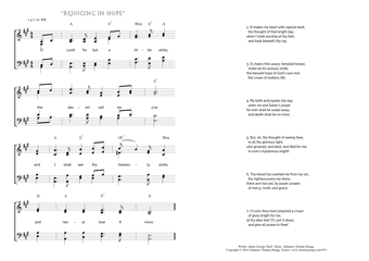 Hymn score of: O Lord! 'tis but a little while - "Rejoicing in hope" (James George Deck/Johannes Thomas Rüegg)