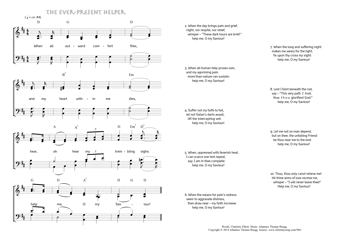 Hymn score of: When all outward comfort flies - The Ever-present Helper (Charlotte Elliott/Johannes Thomas Rüegg)