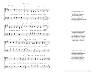 Hymn score of: Great Captain of salvation - Burial (James George Deck/Johannes Thomas Rüegg)