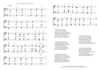 Hymn score of: The twilight hour is come - The Twilight Hour (Charlotte Elliott/Johannes Thomas Rüegg)