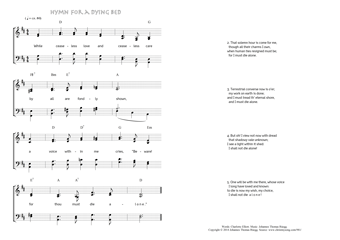 Hymn score of: While ceaseless love and ceaseless care - Hymn for a Dying Bed (Charlotte Elliott/Johannes Thomas Rüegg)
