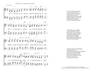 Hymn score of: Holy Comforter! who guidest - Strong Consolation (Charlotte Elliott/Johannes Thomas Rüegg)