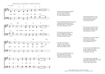 Hymn score of: Lord, when I see thee as thou art - Prayer against Impatience (Charlotte Elliott/Johannes Thomas Rüegg)