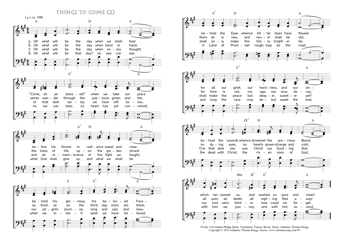 Part two of hymn score of: Oh what will be the day when won at last - Things to come (Carl Johann Philipp Spitta/Frances Bevan/Johannes Thomas Rüegg)