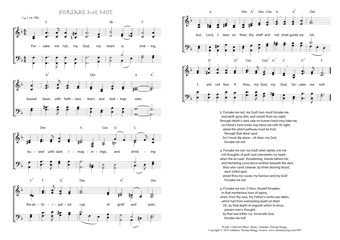 Hymn score of: Forsake me not, my God, my heart is sinking - Forsake Me Not (Charlotte Elliott/Johannes Thomas Rüegg)