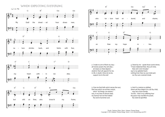 Hymn score of: My God! the dreaded hour draws near - When Expecting Suffering (Charlotte Elliott/Johannes Thomas Rüegg)