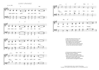 Hymn score of: When earth's supports and comforts fail - Look Upward (Charlotte Elliott/Johannes Thomas Rüegg)