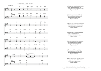 Hymn score of: My God and Father, while I stray - Thy Will be Done (Charlotte Elliott/Johannes Thomas Rüegg)