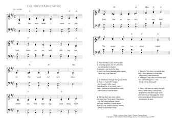 Hymn score of: My Saviour! when I come to die - The Sheltering Wing (Charlotte Elliott/Johannes Thomas Rüegg)