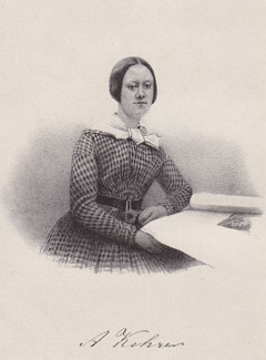 Albertine Kehrer portrait from: Gedichten van Albertine Kehrer, 1853.