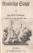 Title page of Heilmann, Aandelige Sange, 1778.