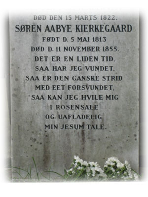 Søren Kierkegaards Grabaufschrift.