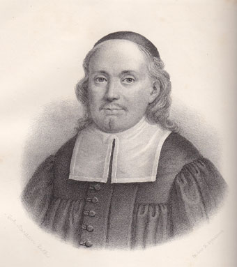 Paul Gerhardt, Portrait from Beckmans Psalmhistoria, 1845, following page 505.
